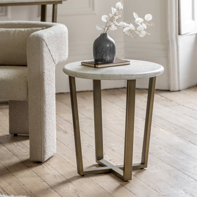 Chari Cross Legs Oval Side Table