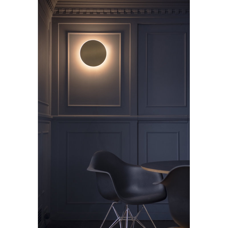 Ramen 1 - Light LED Corner Wall Light, Brass, 9" H x 9" W x 2.6" D