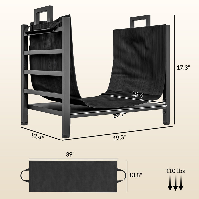 Firewood Rack with Removable Log Racks, Heavy Duty Log Racks