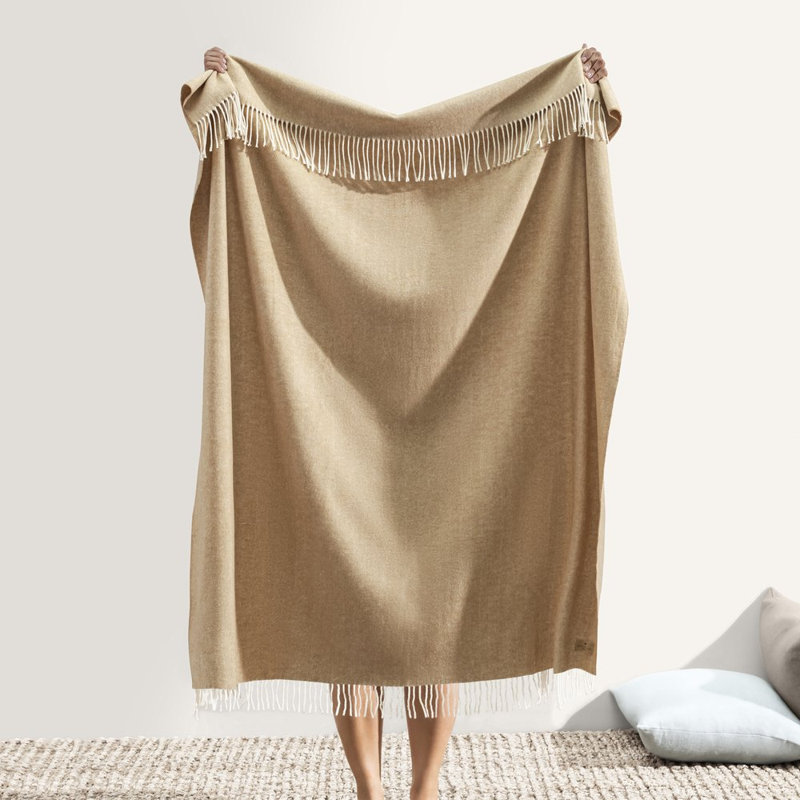Italian Herringbone Throw, Caramel