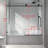  Frameless Tub Shower Door 56-60" W X 76" H, Bathtub Sliding Shower Door With 5/16"(8Mm) ANSI Thick Tempered Glass, Explosion-Proof Film, Stainless Steel Hardware, Matte Black-117407045