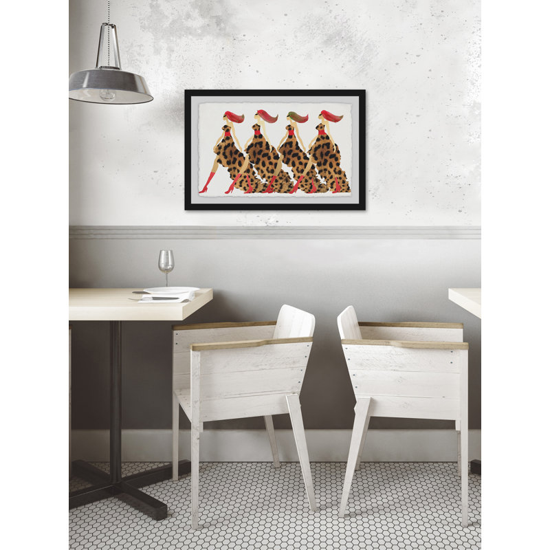 Cheetah Gown 1 Piece Single Picture Frame Wall Art, 61 cm H x 91 cm W x 4 cm D