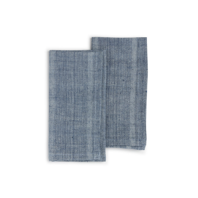 Robb Cotton No Pattern Square Napkin, Blue