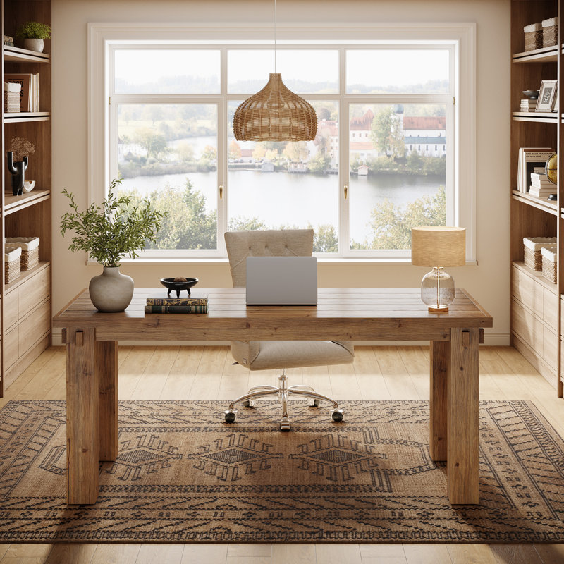 Solid Wood Executive Desk