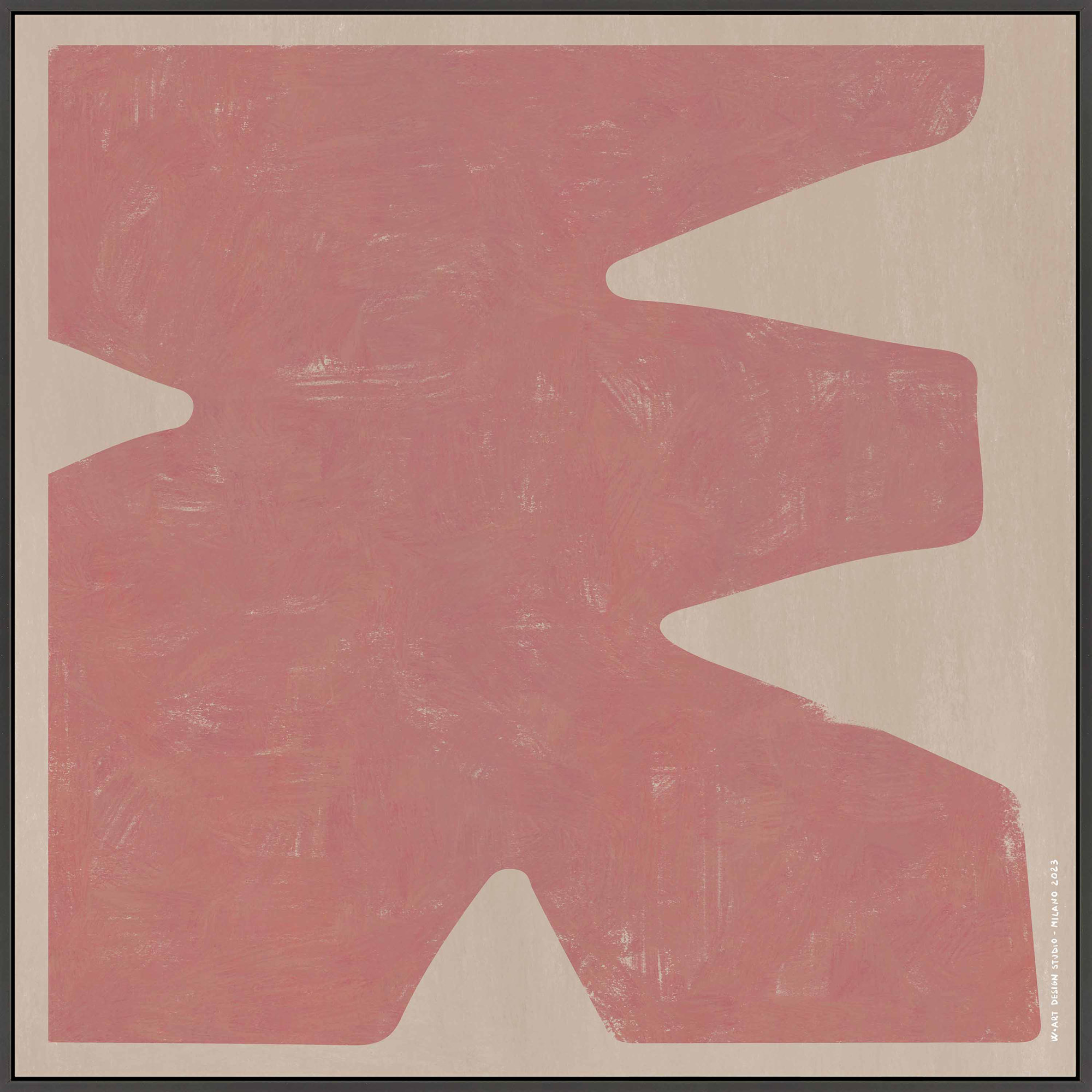 Sculpted Pastel 4 by Romina Gadler, 16" H x 16" W, Black Canvas Framed