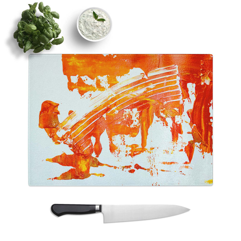 Tempered Glass Art Painting Vol.170 Chopping Board, 28.5 cm W x 20 cm L