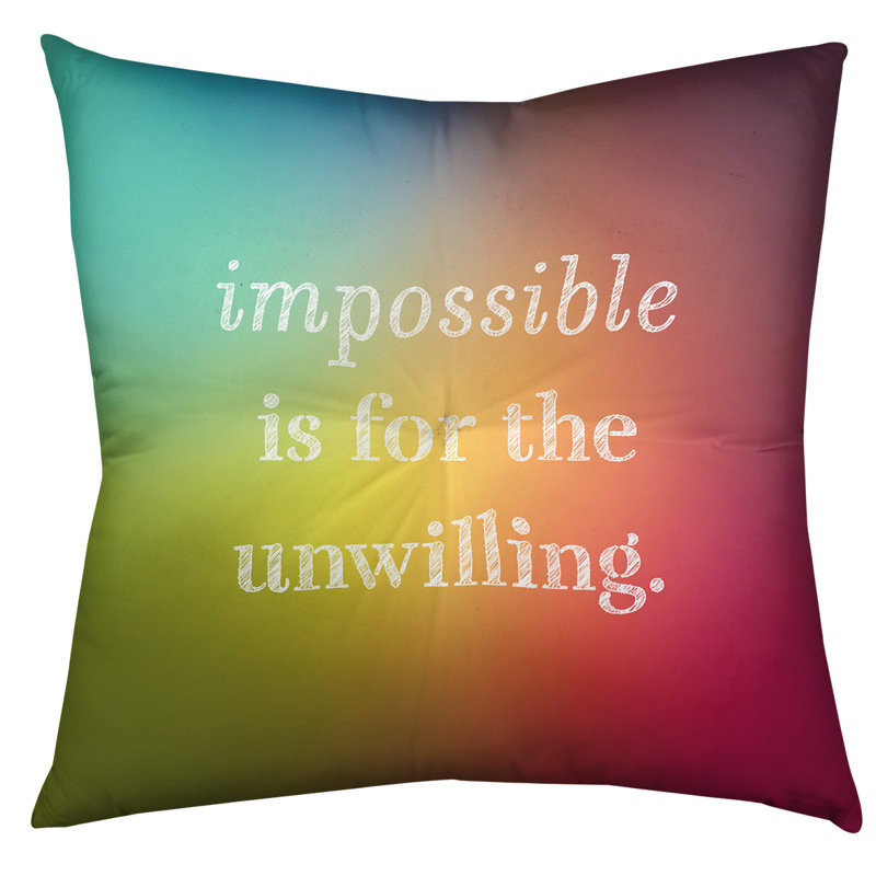 Throw Pillow, 26" H x 26" W, Rainbow