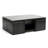 Coffee Table 4 cube shaped ottomans with dark brown faux leather lids, 16.97" H, 47.61" W, 31.13" D