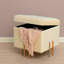 Repose-pieds carré avec rangement en velours de 16 po de largeur-497519062