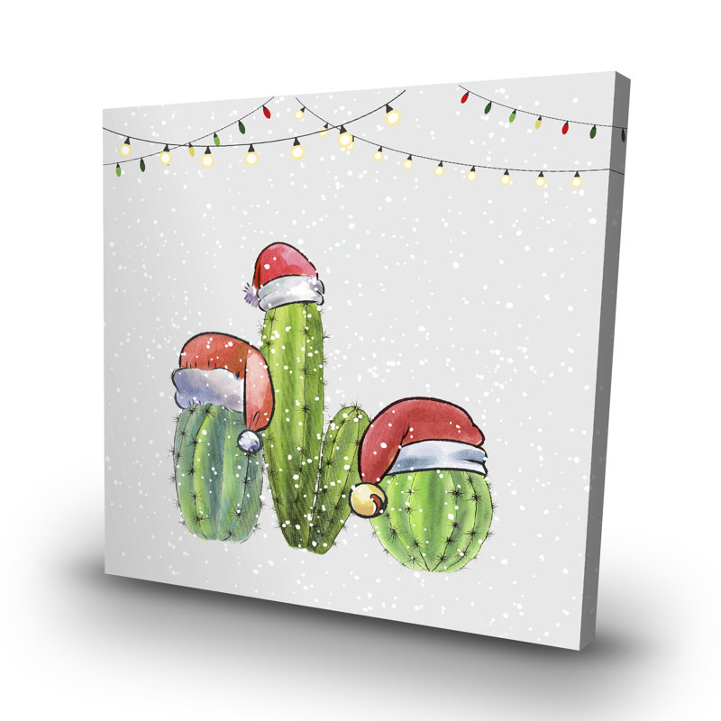 Christmas cactus - 32"x32" art on canvas