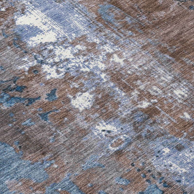 Machine Washable Indoor/Outdoor Xhevrie Brown Rug, Rectangle 1'8" x 2'6"