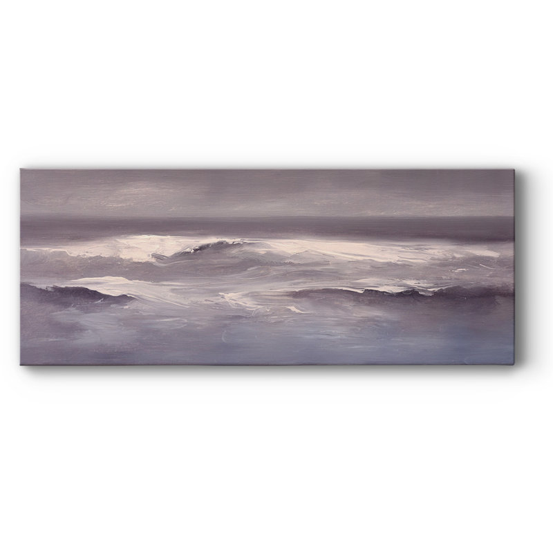 Douces mers sur toile, H 12 po x l 30 po x P 1,5 po