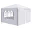 Auvent de tente d'extérieur 10 pi x 10 pi - Pavillon de jardin en polypropylène blanc