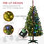 Arbre de Noël artificiel haut de 5 pi avec 36 branches, 152 lumières DEL blanc chaud ou coloré, ouverture automatique-107091455
