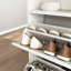 Armoire à chaussures pliante en MDF multi-fonctionnelle, moderne et minimaliste