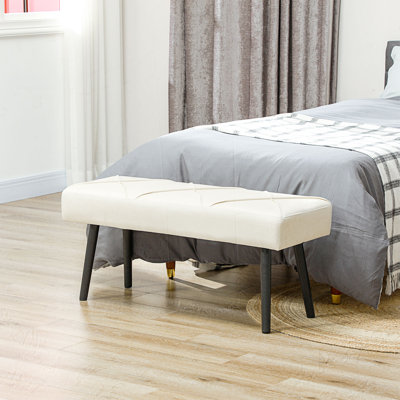 39" End of Bed Bench, Upholstered Entryway Bench for Living Room