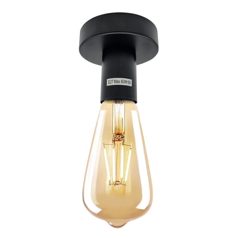 Marjory Flush Mount, Vintage Black, Yes