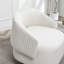 Fauteuil demi-tonneau pivotant rembourré Calik-561925049