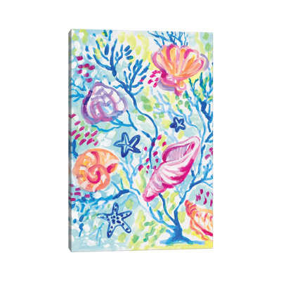 Coquillages dans le corail par Lanie Loreth - Giclée sur toile tendue avec châssis