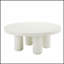 Table basse Loanna à finition blanche avec surface stable et design élégant pour les salons modernes