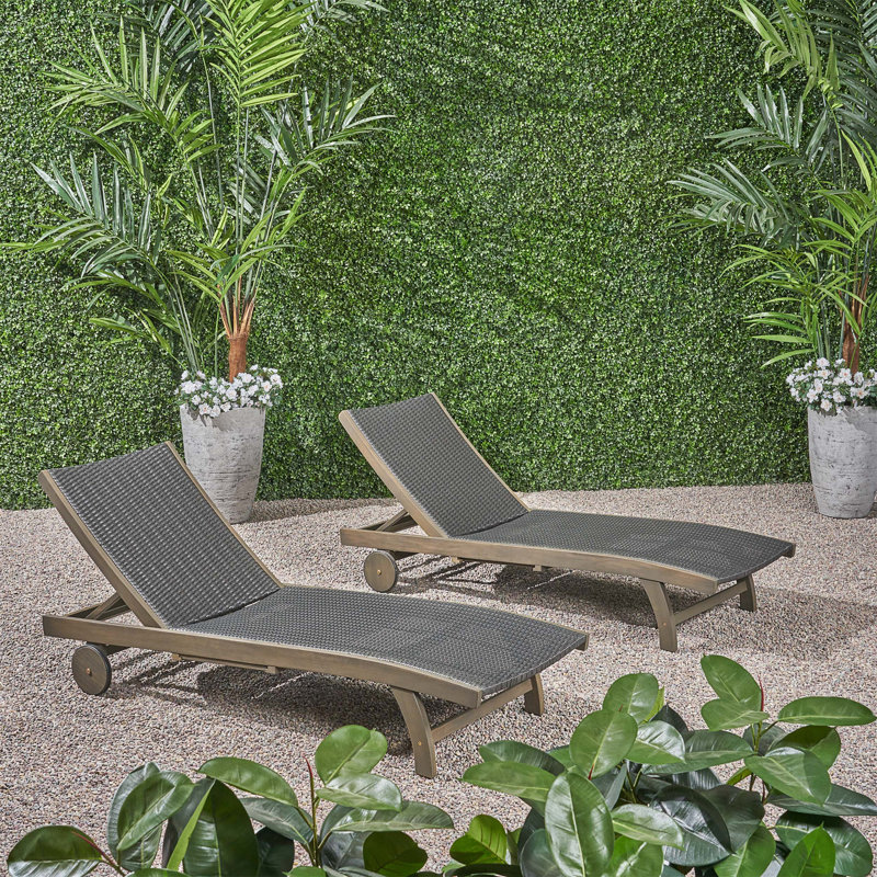 Chaise longue Banzai avec plateau coulissant