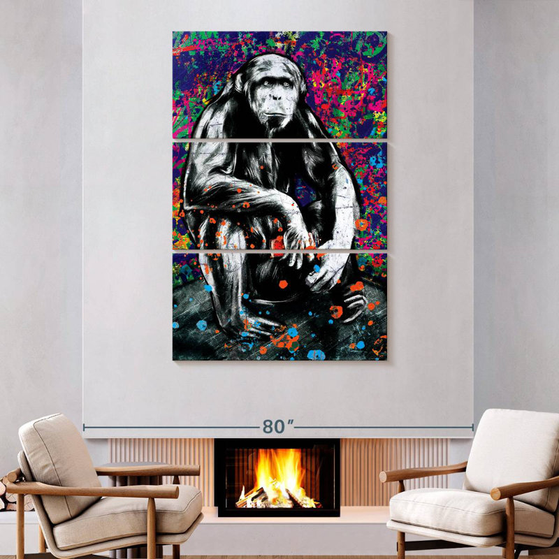 Hip Monkey, 74" H x 48" W
