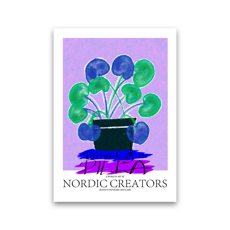 Portrait Of A Pilea - Print, No Framed, 59.4cm H x 42cm W x 3cm D