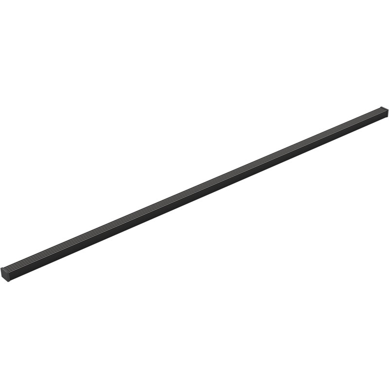 Linear Grid Shower Drain, Matte Black
