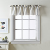 Salerna Striped Tailored 54'' W Window Valance in Gray