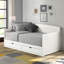 Lit de jour avec couchette escamotable et tiroirs de rangement Harmony, blanc