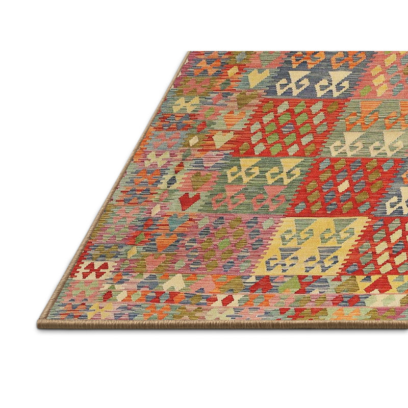 Tapis beige / brun / bleu Southwestern, Rectangle 5 pi x 7 pi