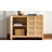 Varnum 40" 2-Door Modern Oak Cabinet With Geometric Front And Adjustable Shelves & No Assembly Required Set Of 2-101113613