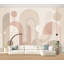 Papier peint adhésif mural minimaliste à composition géométrique abstraite, arches, cercles, neutre, autocollant, papier contact amovible, décoration murale pour salon, chambre à coucher H 100 po x l 144 po-130172536