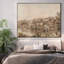 Très grand art mural imprimé sur toile - Paysage de campagne rétro, ville européenne, rivière, œuvre d'art pour le salon ou la chambre à coucher - «Assemblage requis du cadre (cadre non fini)»-105076109