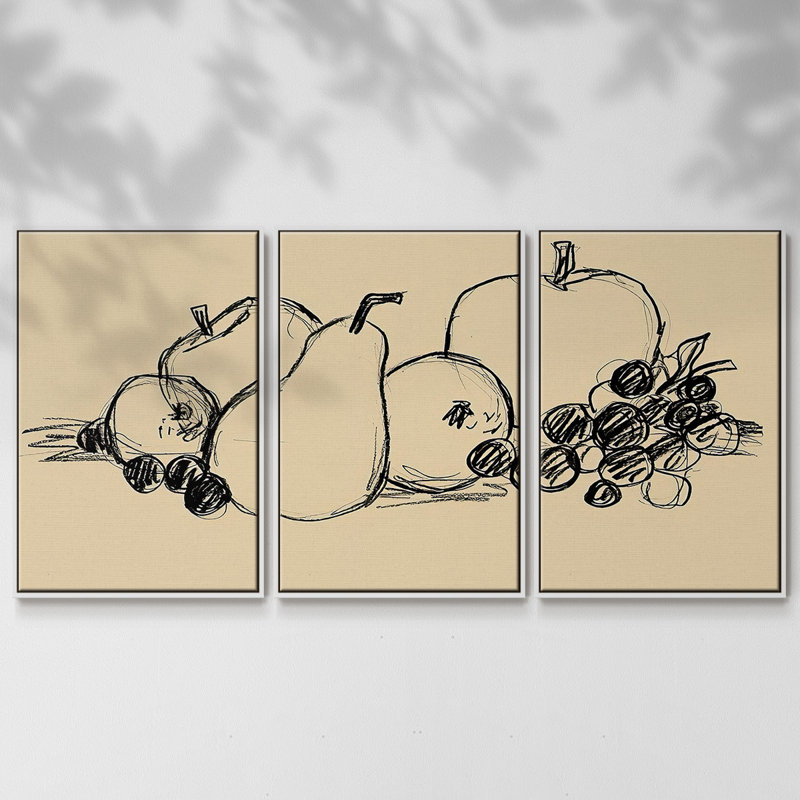 3 pièces, Blanc, H 24 po x l 48 po x P 2 po