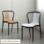 Chaise en plastique blanc à dossier solide (ensemble de 2)-376395816