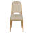 Brogdon Wood Finish 72"-90" Extendable Dining Set, Dining Table With Leaf And Cream Fabric Chairs-582400007-582400002