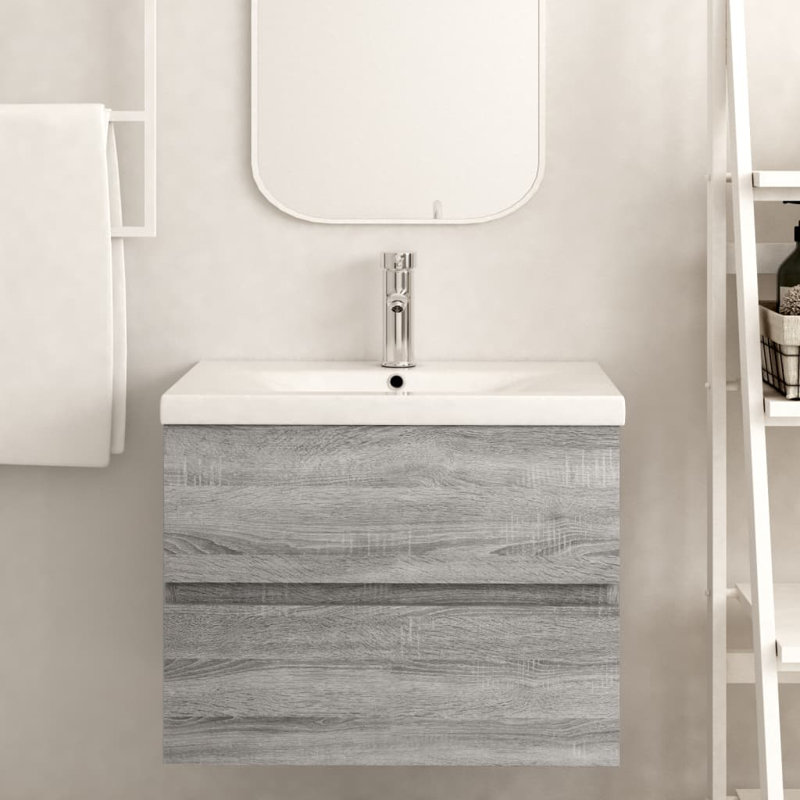 Polzin Bathroom Cabinet, Grey