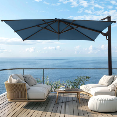 Parasol en porte-à-faux Sunbrella 118,1 po Sulyn 