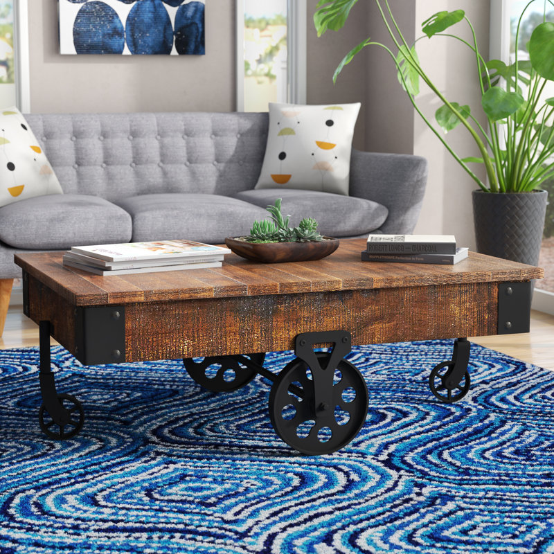 Table basse Zona Wheel, Brun