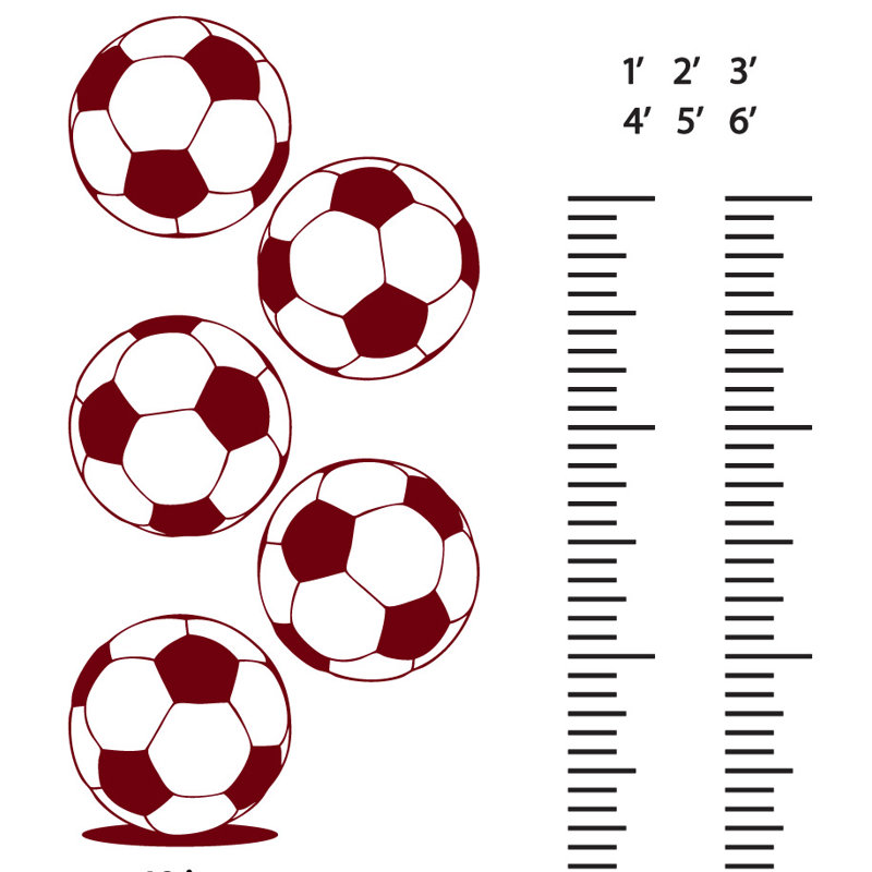 Décalcomanie murale graphique de croissance foot, Bourgogne