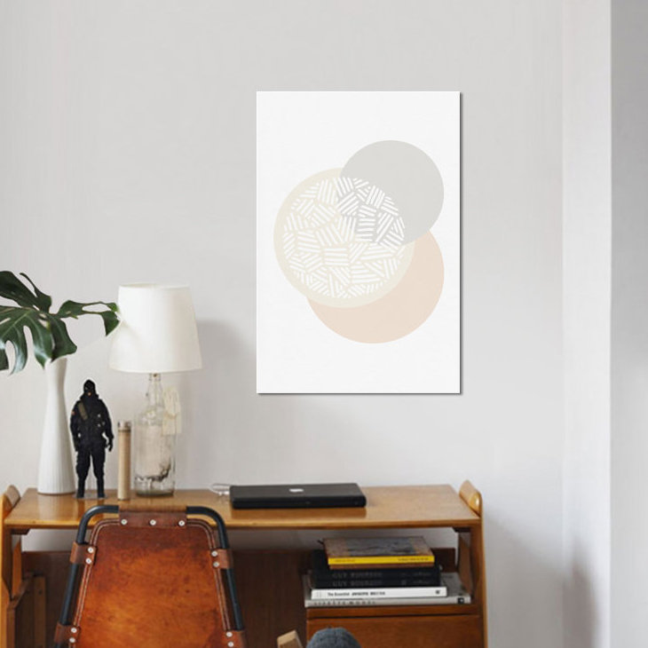 « minimalier géométrique iv », impression sur toile, H 60 po x l 40po x P 1,5 po, Toile tendue, Pas de tapis