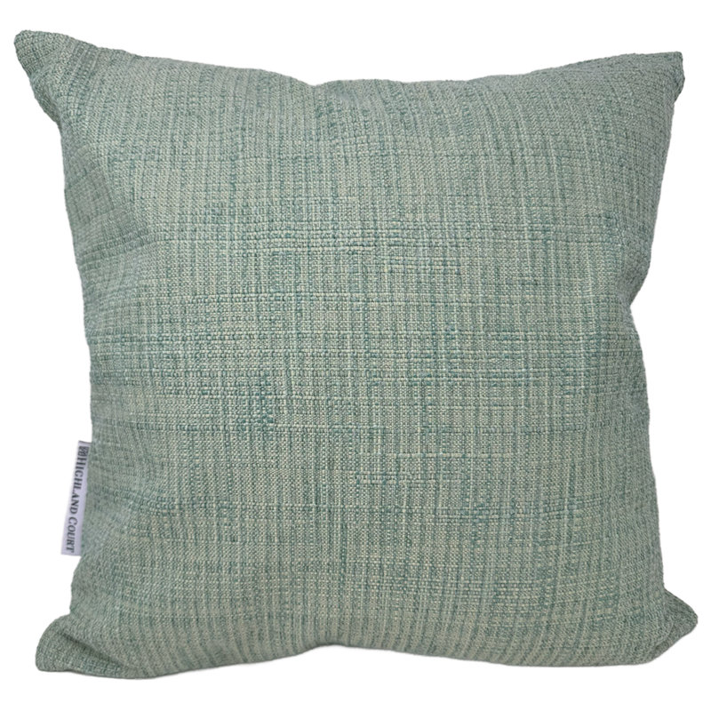 Bark Weave Decorative Throw Pillow Covers (Set of 2), Dew, 14x14 Inch