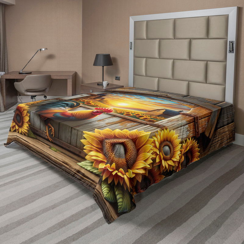 Polyester Floral Flat Sheet, Full Flat Sheet