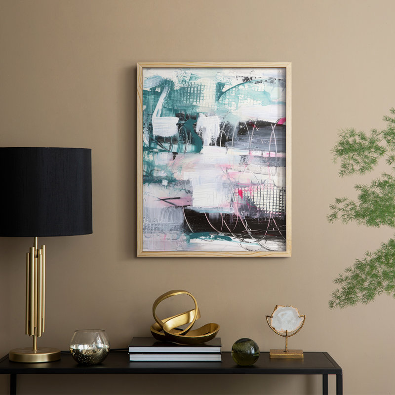 Parade II Framed Print - Solid Wood, Natural, 30" H x 24" W