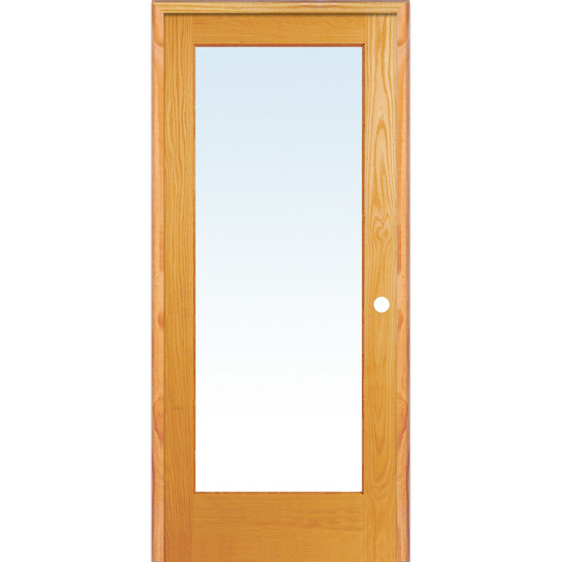 80'' Solid + Manufactured Wood Glass Unfinished with Installation Hardware Kit without Installation Hardware Kit French Doors
