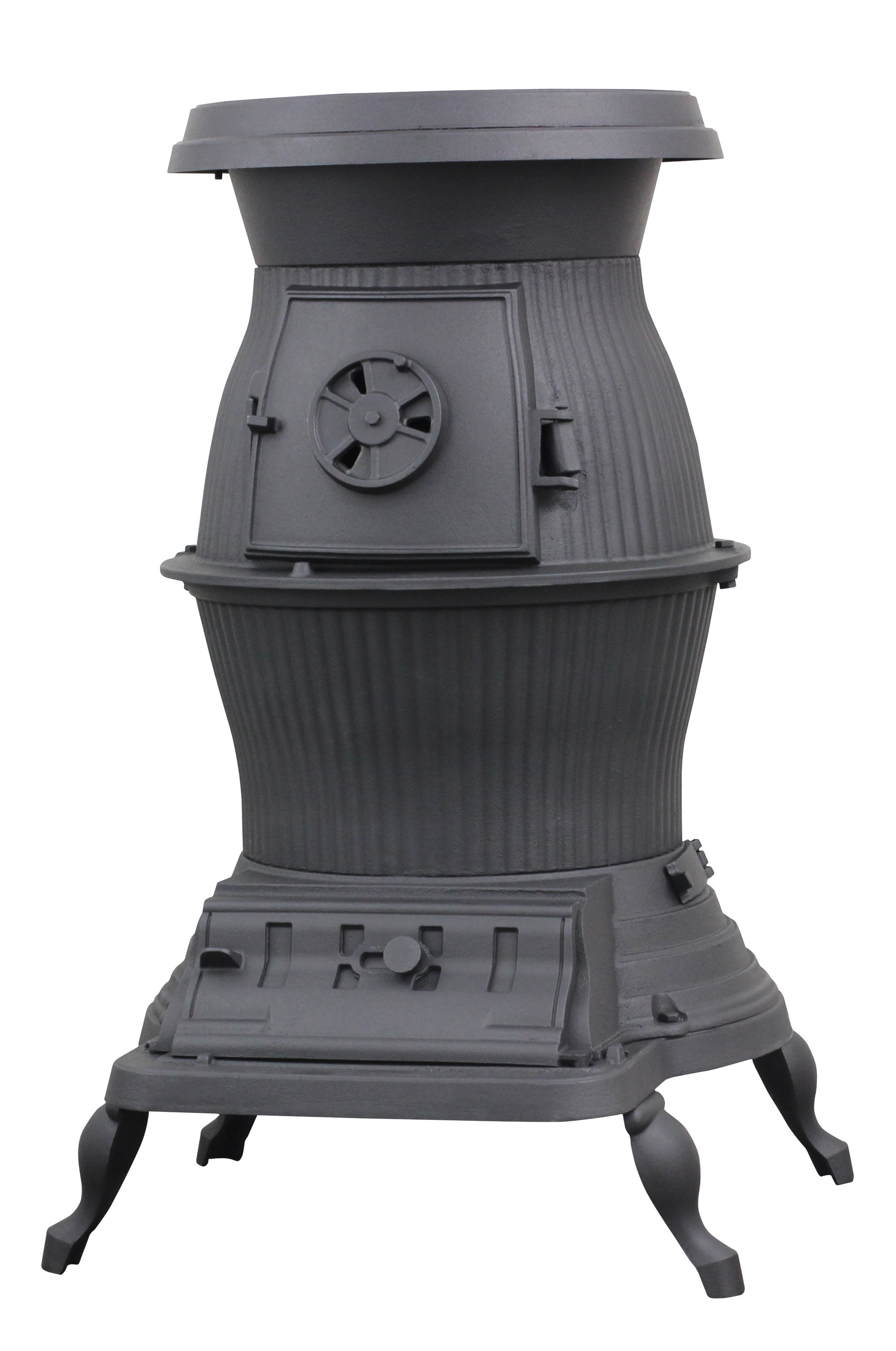 United States Stove Company Railroad Potbelly Direct Vent Coal Stove