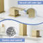 Precision Control Stainless Steel Gold Finish Stylish Widespread Bathroom Faucet
