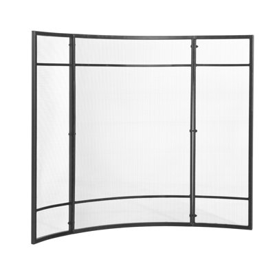 Regina 1-Panel Curve Iron Fireplace Screen