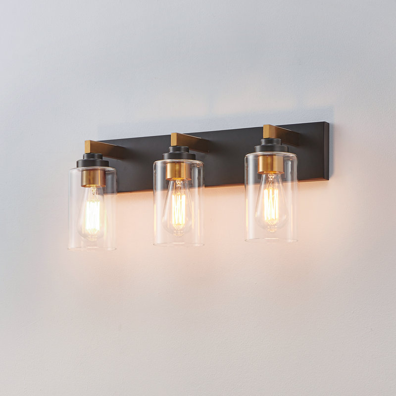 Mechthilde Dimmable Vanity Light, 3, Black/Gold